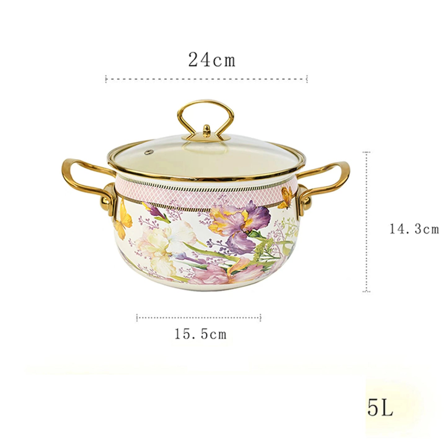 Retro Enamel Soup Pot Cookware Set