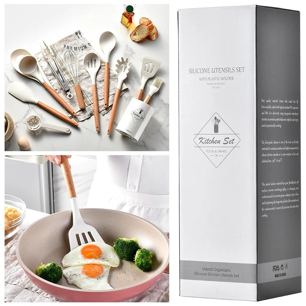 12PCS Food-Grade Silicone Kitchen Utensil Set