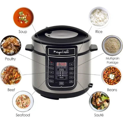6 Quart MegaChef Digital Slow Cooker