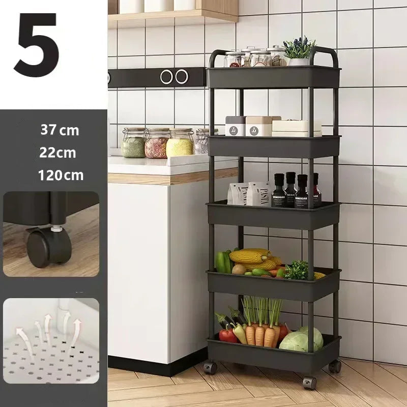 Multi-Functional Storage Shelf for Kitchen