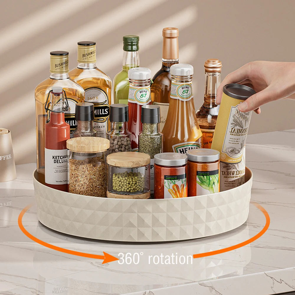 360° Rotating Seasoning & Spice Storage Rack Organizer