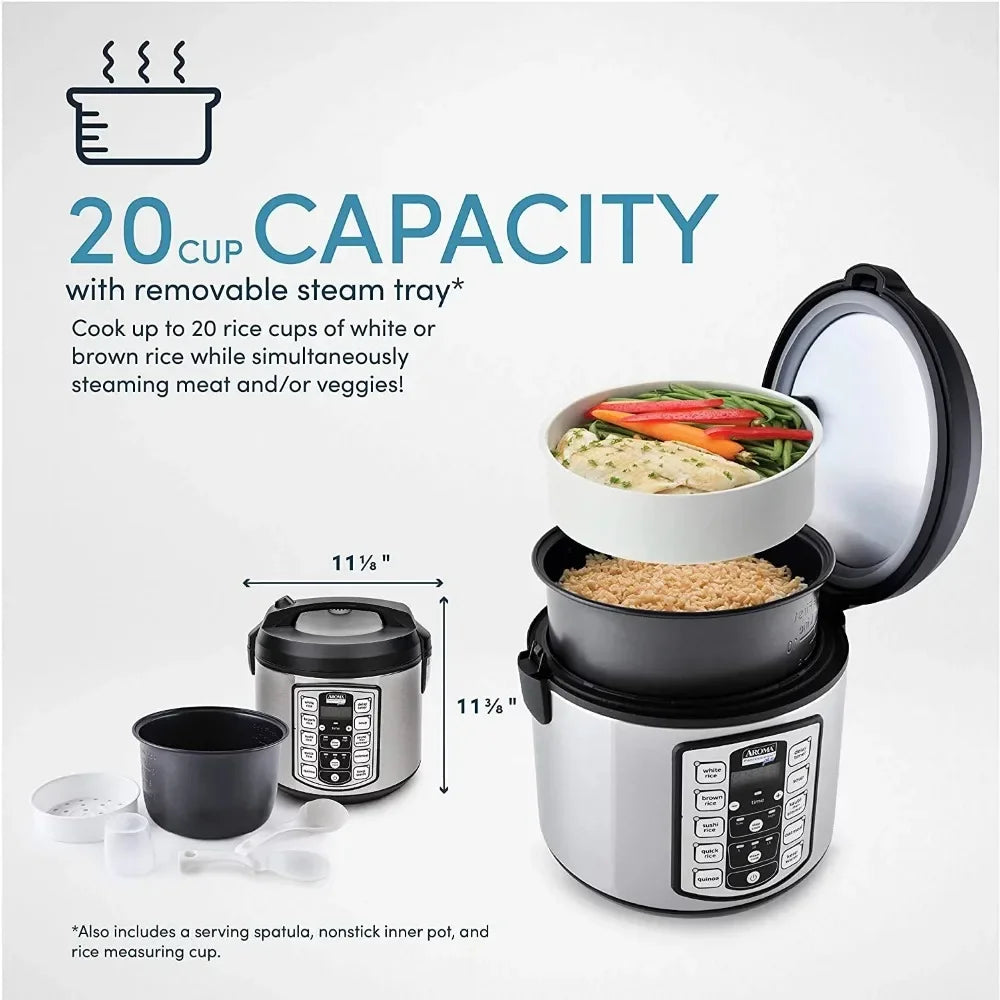 5Qt Digital Slow Cooker & Grain Cooker Stainless Steel