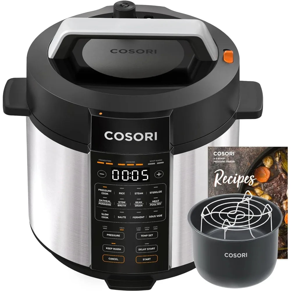6Qt 9-in-1 Electric Slow Cooker with 13 Presets