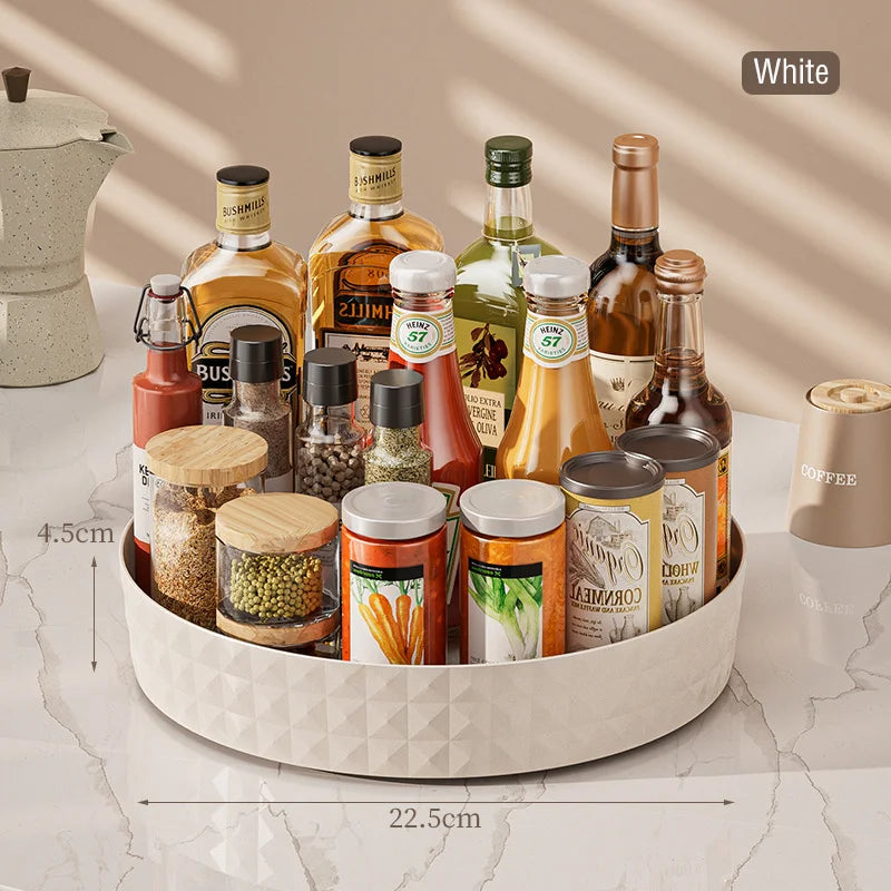 360° Rotating Seasoning & Spice Storage Rack Organizer