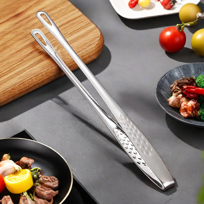 Stainless Steel Non-Slip BBQ Tongs