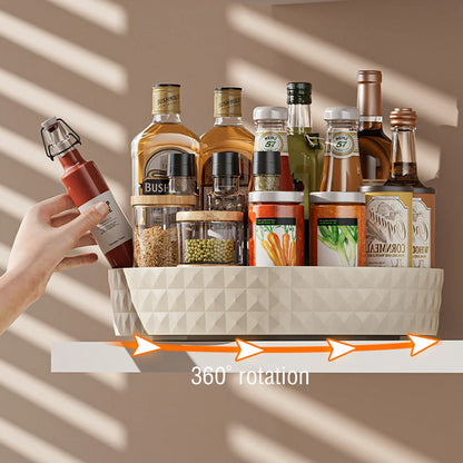 360° Rotating Seasoning & Spice Storage Rack Organizer