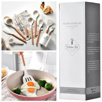12PCS Food-Grade Silicone Kitchen Utensil Set