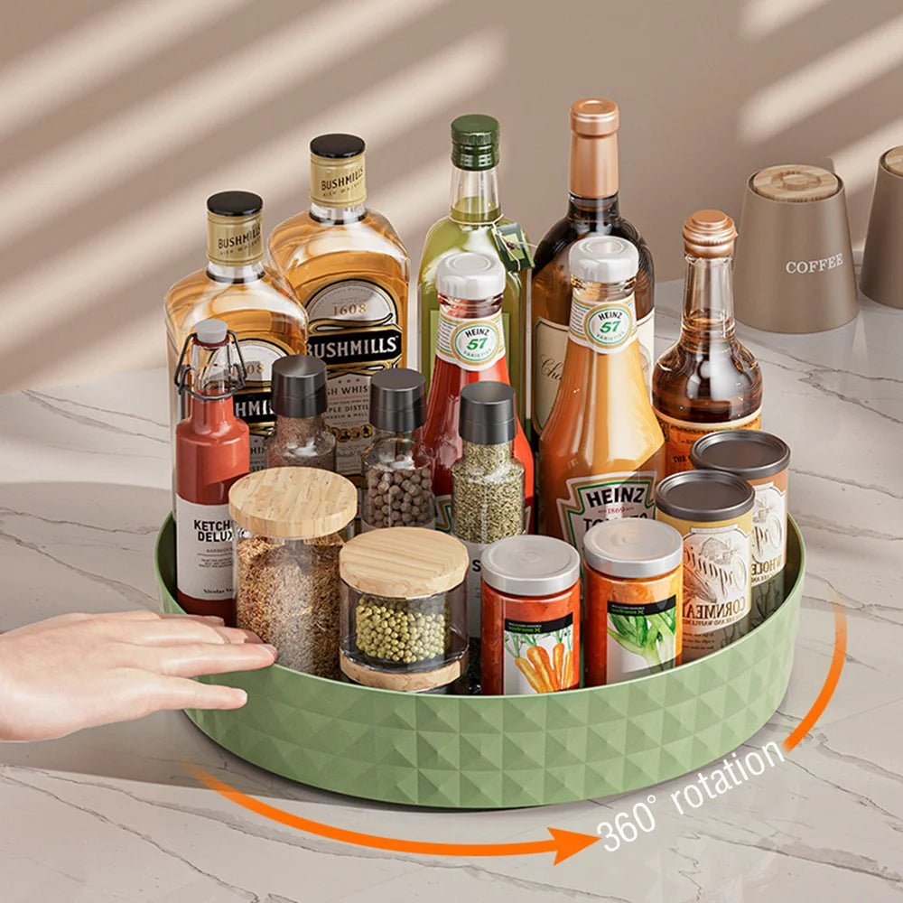 360° Rotating Seasoning & Spice Storage Rack Organizer